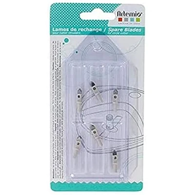 Image of Artemio Set of 6 Circular Cutter Blade, Metal, Silver, 9 x 1 18 cm