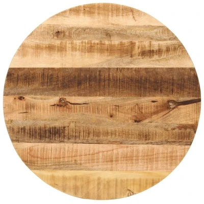 Image of vidaXL Solid Mango Wood Table Top 80cm Round, Natural Finish for Versatile Style in Living Areas, Robust Tropical Hardwood