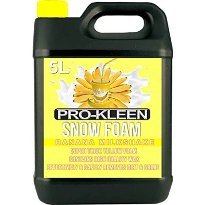Image of Pro Kleen 5L Banana Milkshake YELLOW Snow Foam with Wax Super Thick, pH Neutral &amp; Non Caustic Extremely Powerful Easy To Use