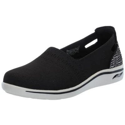 Image of Skechers Women&#039;s Arch Fit Uplift Jasper Loafer, Black Natural, 4 UK