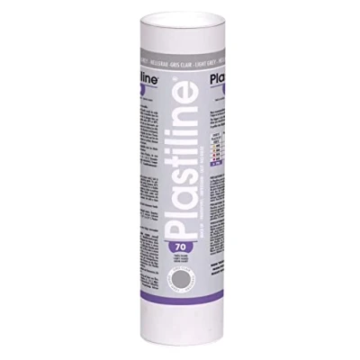 Image of Plastiline 1670T Tube of Modeling Dough, High Precision Modeling, Sculpting, Molding Hardness 70 (very hard) 1 kg Light gray shade. Made in France