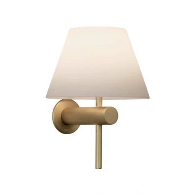 Image of Astro Bathroom Wall Light, Metal, 40 W, Matt Gold