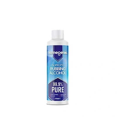 Image of HomeGenie Isopropanol Rubbing Alcohol 99.9% Pure Isopropyl Versatile Cleaner and Disinfectant Solution 250ml