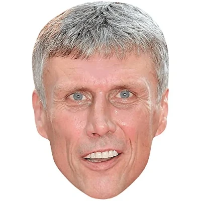 Image of Bez (Grey Hair) Celebrity Mask, Flat Card Face, Fancy Dress Mask