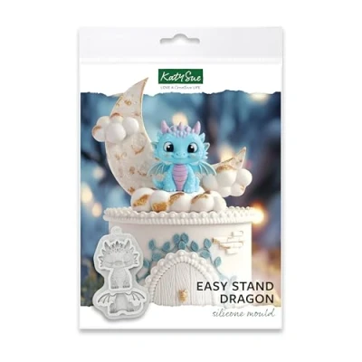 Image of Katy Sue Easy Stand Dragon Silicone Mould for Cake Decorating &amp; Craft. Use with Fondant, Sugar Paste, Gum Paste Air Dry Clay from Designs Fondant Moulds