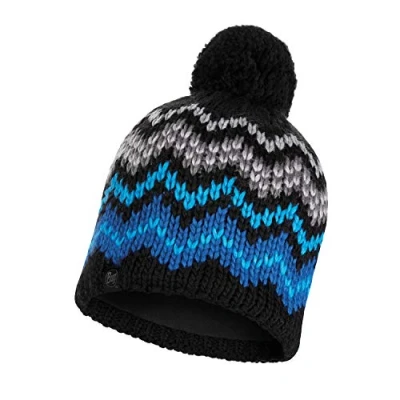 Image of Buff Men Danke Knitted and Full Polar Hat Black, Adult