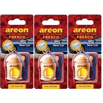 Image of AREON Fresco Car Air Freshener New Smell Scent 4 Milliliters Multi Pack Of 3