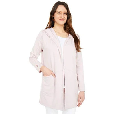 Image of Skechers Women&#039;s Restful Hoodigan Cardigan Sweater, Light Pink, 3XL UK