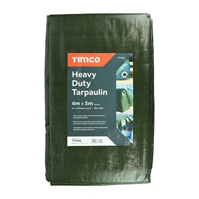 Image of TIMCO Tarpaulin Heavy Duty and Waterproof cover 4 x 5m Green