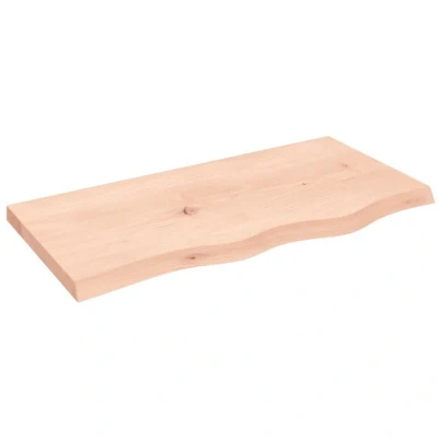 Image of vidaXL Bathroom Countertop 80x40x(2 4) cm Untreated Solid Wood