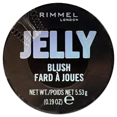Image of Rimmel Jelly Blush Blusher, Long lasting and Water Based Bouncy Formula for Dewy Skin Look, Melon Madness, 5.53g