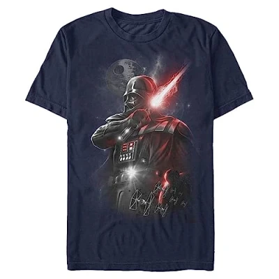 Image of STAR WARS Young Men&#039;s Dark Lord Darth Vader T Shirt, Navy, 3XL