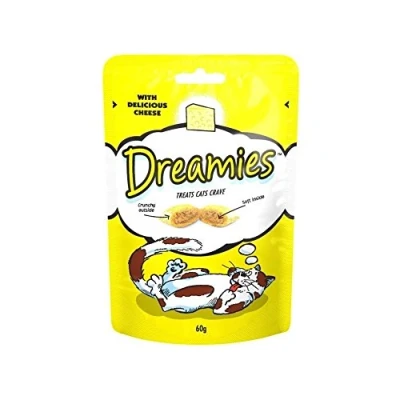 Image of Dreamies Cat Treats with Delicious Cheese (60g) Pack of 2