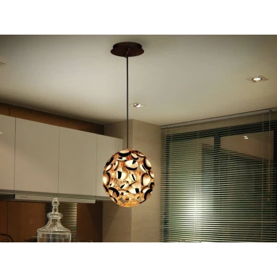 Image of Narisa Spherical Ceiling Pendant Gold, Brown, E27