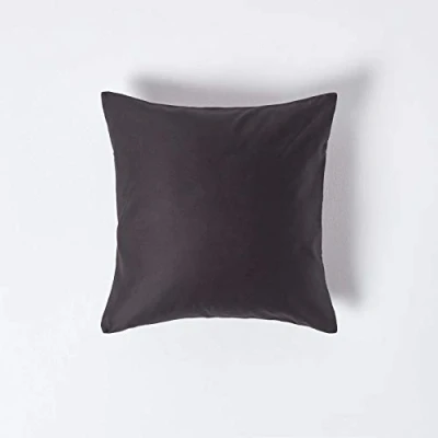 Image of HOMESCAPES 1000 Thread Count Egyptian Cotton Grey 40 x cm Pillowcase Euro Size Luxury Pillow Case