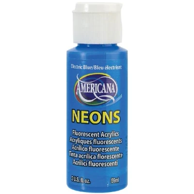 Image of DecoArt Neon Amerciana Acrylics Paint, Electric Blue