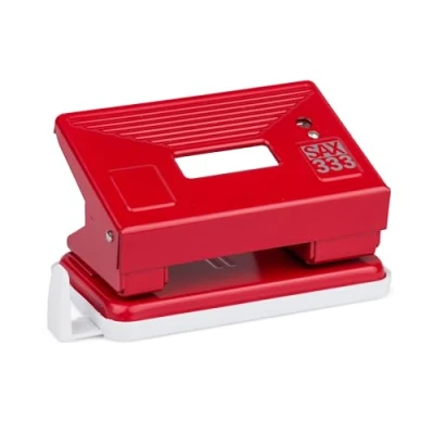 Image of Evergreens 1.5mm Red Hole Punch 35 Sheet Paper Scrap Tray Durable Stylish Design Suitable for School, Office and Leisure