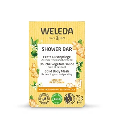 Image of Weleda Ginger and Petitgrain Shower Bar, Clear