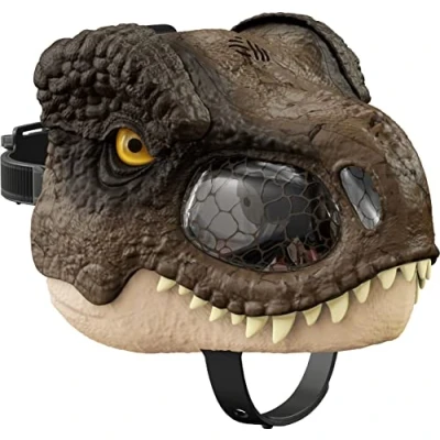 Image of Jurassic World GWD71 Dominion Tyrannosaurus Rex Chomp &#039;n Roar Mask, Multicolor, 19 x 25 17 cm