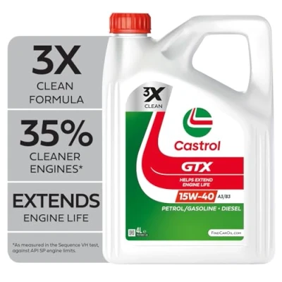 Image of Castrol GTX 15W 40 A3/B3 Engine Oil 4L