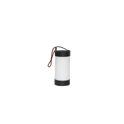 Image of HÜBSCH LED table lamp Camp black, glass, iron, IP44