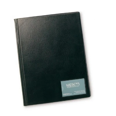 Image of Rapesco DKA412B2 A4 Hardbacked Display Book 12 Clear Pockets Black