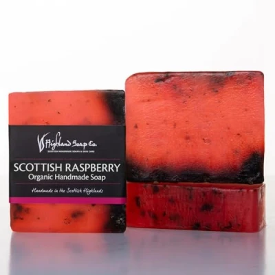 Image of The Highland Soap Company Wild Scottish Raspberry Organic 150g