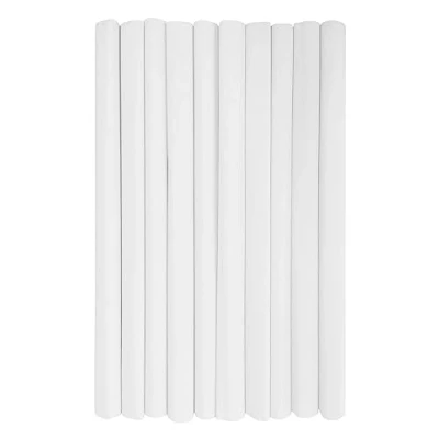 Image of Interdruk Crepe Paper Rolls for Kids, DIY and Decorations Pack of 10 Reels (50cm x 200cm, 28g/m2) 01 White