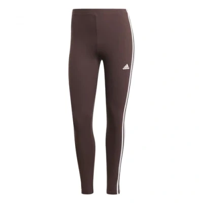 Image of adidas Sportswear Essentials Stripes HIGH Waisted Single Legging Leggings, Women&#039;s, Size: XS, Shadow brown