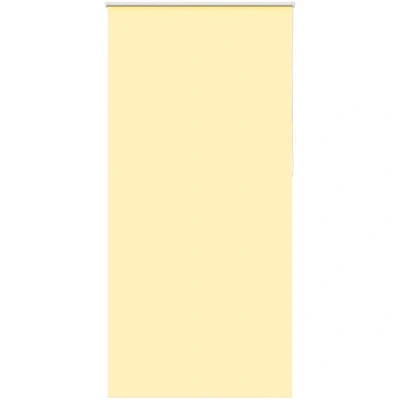 Image of vidaXL Roller Blind Blackout Yellow 90x210 cm Fabric Width 85.7 Polyester