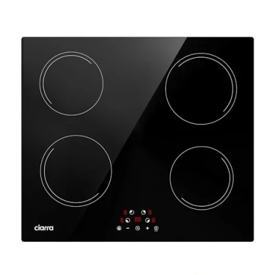 Image of CIARRA CABBIH4 E Built in Induction Hob 4 Zones Touch Control Ceramic Glass Plate 9 Power Levels Fast Heating Child Safety Lock Black