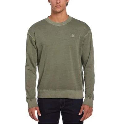 Image of Original Penguin Mens G D Sweatshirt Dusty Olive L