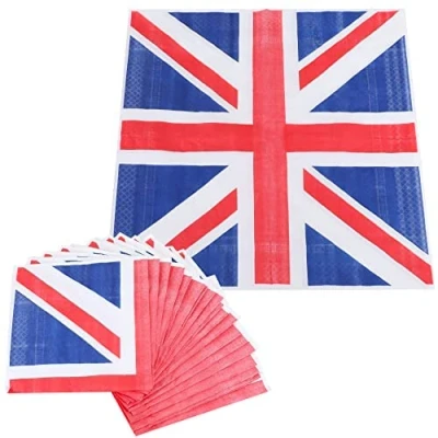 Image of Toyland® Pack of 20 Union Jack Paper Napkins British Party Decorations Celebration