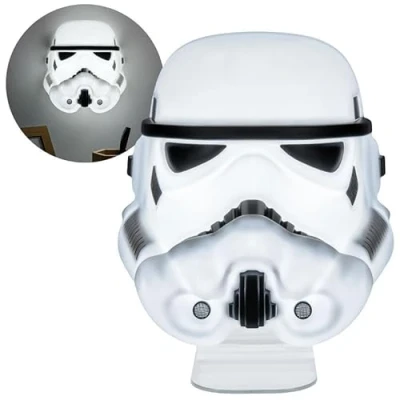Image of Paladone Star Wars Stormtrooper Mask Light Officially Licensed Disney Merchandise Novelty USB &amp; Battery Powered Desk Lamp Wall Mountable Movie Gift
