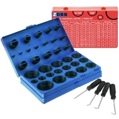 Image of ZDBB 826 Pcs Universal Rubber O Ring Assortment Kit in Inch Standard SAE Rings and Metric Oring Set for Automotive Plumbing Faucet Repair, Air or Gas Connections,Resist Oil Heat