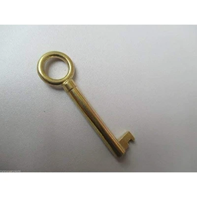 Image of IRONMONGERY WORLD® Vintage Retro Old Style Brass Wardrobe Lock Cupboard Drawer Cabinet Door Catch (Spare Replacement Key ONLY)