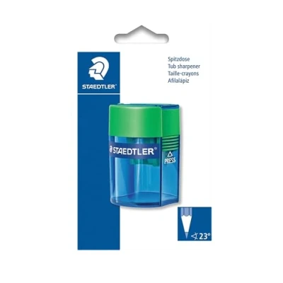 Image of Staedtler 511 006 BK Tub Pencil Sharpener On Blister Card