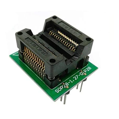 Image of Reland Sun SSOP28 TSSOP28 SOP28 SOP20 SOP16 SOP8 to dip8 150mil 200mil tssop20 ssop20 PLCC44 32 28 20 socket programmer adapter (SOP28)