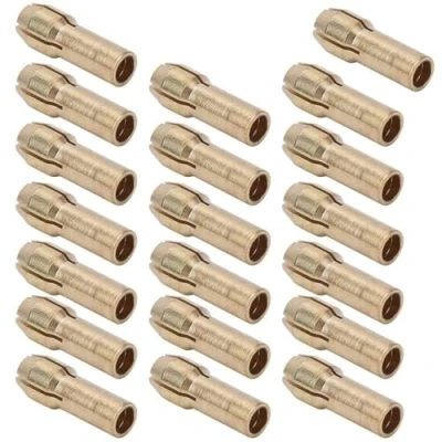 Image of 20 Pcs Brass Drill Chuck Precision 0.5 3.2mm Collet Fits Dremel Rotary Tools Collect Holder Electric Grinding