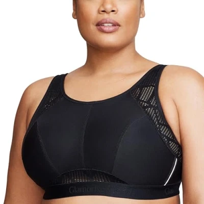 Image of Glamorise Full Figure Plus Size No Sweat Mesh Sports Bra Wirefree #1068