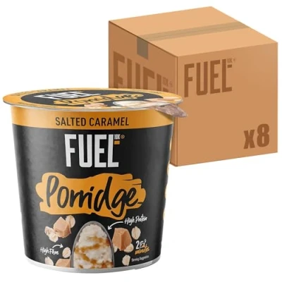 Image of FUEL 10K Salted Caramel Porridge Pots 70g (8 Pack)