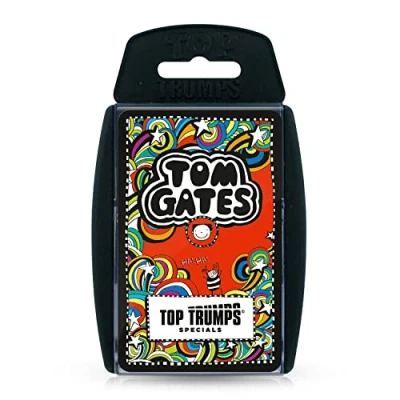 Image of Tom Gates Top Trumps Card Game, Enter the musical world of and battle it out with Rooster, Indrani, Leroy many more, for ages 8 plus