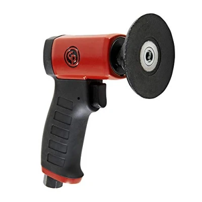 Image of Chicago Pneumatic CP7202 3 Inch (75 mm) Air Random Rotary Sander, Pistol Handle, Hook and Loop, 0.2 HP / 150 W 15000 RPM