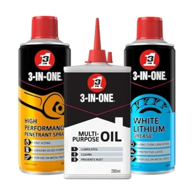 Image of 3 IN ONE Garden Bundle Multipurpose Drip Oil, Penetrant Spray and White Lithium Grease