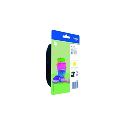 Image of Brother LC221Y Yellow original ink cartridge for DCP J562DW, MFC J480DW, J680DW, J880DW