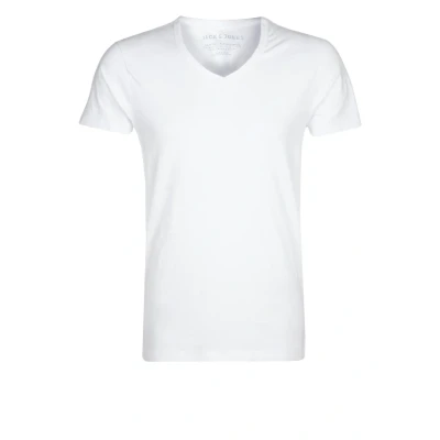 Image of JACK &amp; JONES Men&#039;s JJEBASIC S/S NOOS V Neck T Shirt Shirt, Bianco(Opt White), XS