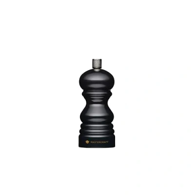 Image of MasterClass Pepper Mill or Salt Grinder with Interchangeable Cap, Plastic, Black, 12 cm