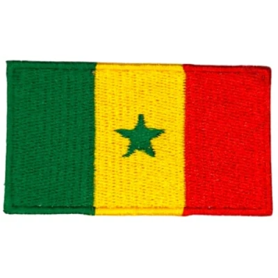 Image of Senegal National Country Flag Iron Sew on Embroidered Patch