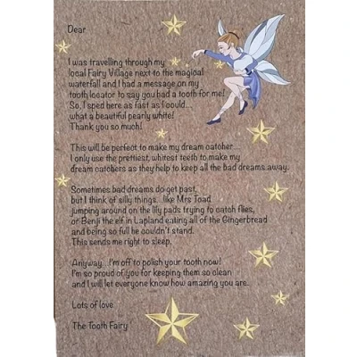 Image of UNIQUEPGIFTS Tooth Fairy Letter, First Visit, Accessories For Boys And Girls, Gift, Gift (Tooth Letter Only)