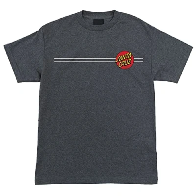 Image of Santa Cruz Mens Classic Dot Regular Short Sleeve Shirt Charcoal Heather Grey
